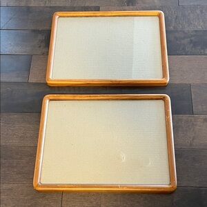 2 Mid Century Wooden Frames -Vintage